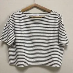 green label relaxingボーダークロップドTシャツ