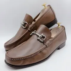 サルヴァトーレフェラガモ ガンチーニ ビットローファー ブラウン 6.5 EEE