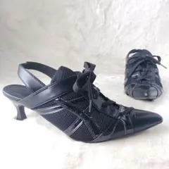 RAY CASSIN　サンダル スニーカー ポインテッドトゥ　黒　23.5cmのサムネイル