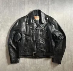 【70s Excelled】希少　アメジャン　ライダース　本革　usa製　古着
