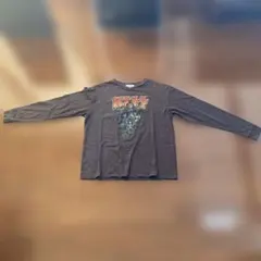KISS グラフィック長袖Tシャツ ダークグレー　wego ロンT