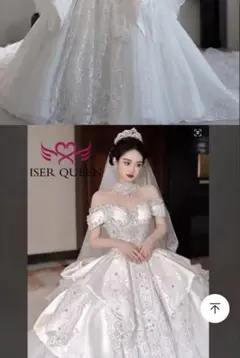 韓国風 ウエディングドレス ビジュー ブライダル 前撮り