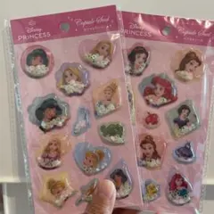 【匿名配送】ディズニープリンセス　カプセルシール2枚セット　セリア　Seria