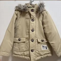 ベージュ アウターファー付きフード　取り外し可！ kladskap