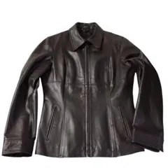 COMME CA ISM pigskin レザージャケット ダークブラウン L