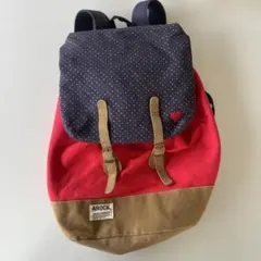 AROCK キッズ リュック ドット柄 ハート刺繍