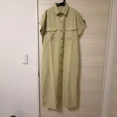 カーキ 半袖シャツワンピース ギブリコレクション