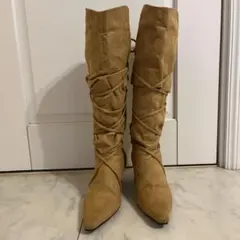 レースアップロングブーツ