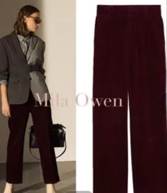 <新品>Mila Owenコーデュロイパンツ Sサイズ バーガンディ色