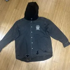 A'GEM/9 フード付きダメージデニムジャケット