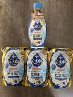 【廃盤】ウルモア 保湿入浴液 クリーミーミルク 本体＋詰替3個セットのサムネイル