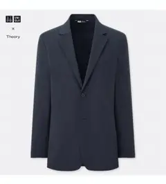 美品✨UNIQLO × Theory テーラードジャケット　S ネイビー 紺ブレ