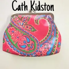 【美品】キャスキッドソン　がま口ポーチ　小銭入れ ペーズリー柄