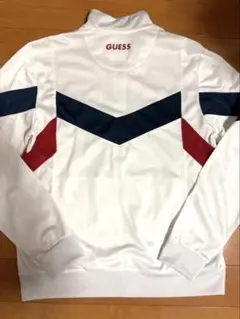 GUESS ゲス L フルジップジャケット 白×赤×ネイビー
