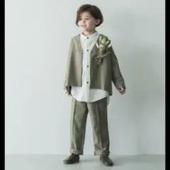 リジェール　セットアップ、シャツの３点セット　フォーマル ベージュ　100