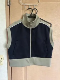 バイカラー ジップアップ ベスト ノースリーブのサムネイル