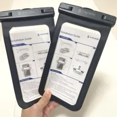 スマホ 防水ケース 海 水に浮くタイプ/指紋/Face ID認証 黒2個セット