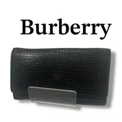【極美品】Burberry バーバリー　ブラック　レザー　キーケース　メンズ