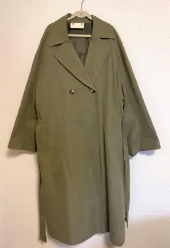 トレンチコート　スプリングコート　カーキ　LLサイズ