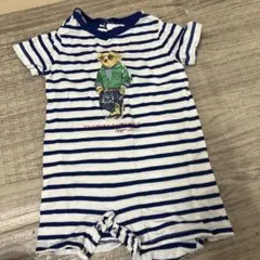 ストライプ ポロベアロンパース　12m80サイズ