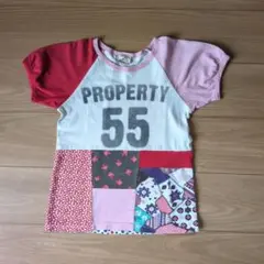 LAUGH AND CHEAP パッチワーク 半袖Tシャツ 140cmのサムネイル