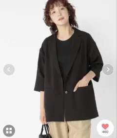 studio CLIP リネンライクハーフスリーブジャケット&パンツ