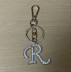 イニシャル R キーホルダー ラインストーン