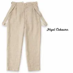 ■美品 Nigel Cabourn サスペンダー付き リネンコットンパンツのサムネイル