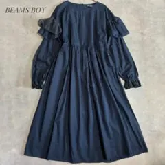 TORI-TO BEAMS BOY 別注　フリルギャザーロングワンピース 綿　Mのサムネイル