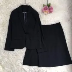美品 15号トップバリュー スーツ スカート セットアップ　ブラック 洗える