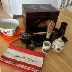 茶道具 桑茶箱 楽茶碗 朱塗棗 香合など 十点 一式 M B66 - メルカリ