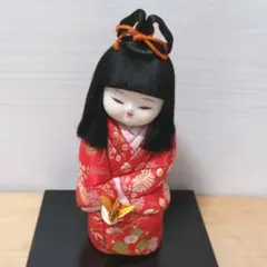 木目込人形　女の子　折鶴