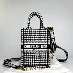 本物Christian Dior ブックトート ショルダーバッグ バーティカル 