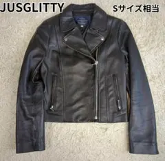 JUSGLITTY 羊革 レザーライダースジャケット JUSGLITTY 羊革 レザーライダースジャケット