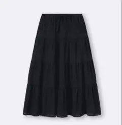 GU ブラック ティアードスカートのサムネイル