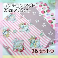 ランチョンマット3枚セット★　25×35　女の子のサムネイル