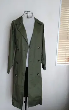 SENSE OF PLACE　オリーブ トレンチコート ダブルブレスト