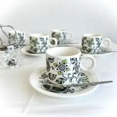 Lac-china 花柄 カップ・ソーサー 5個セット