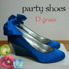 美品 Ｄgrace23cm リボンパンプス