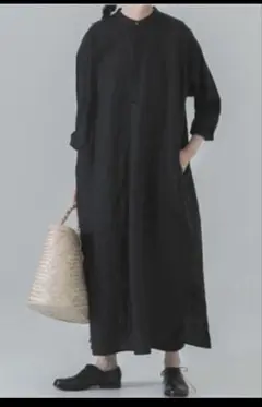 かぐれ　リネンシャツワンピース