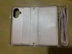 ピンク 手帳型 iPhone ケース ストラップ付き