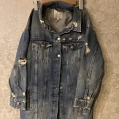 ZARA ダメージBIGデニムジャケット　ユニセックス