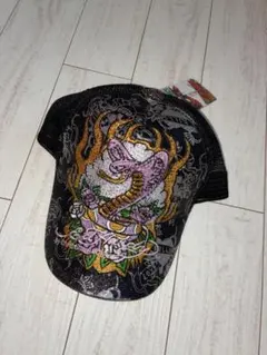 Ed Hardy メッシュキャップ スカル 刺繍 ラインストーン - メルカリ
