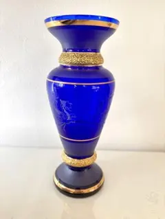 BOHEMIAコバルトブルー 花瓶 ガラス製