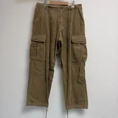 coen コーデュロイ カーゴパンツ ブラウン Mサイズ