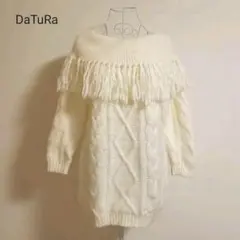 ダチュラ DaTuRa ニット セーター 長袖 無地 F ホワイトのサムネイル