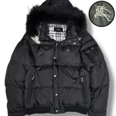 美品 バーバリーブラックレーベル ノバチェック 3way ダウンジャケット 黒L
