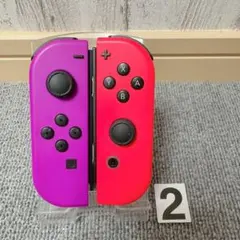 ストラップ２本　Switch ジョイコン ネオンパープル/ネオンピンク