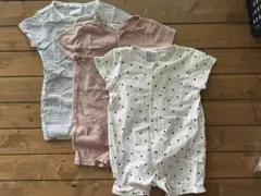H&M 半袖ロンパース3枚セット　9-12m