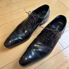 00s ポインテッドトゥ ドレスシューズ トンガリ 革靴 茶 26